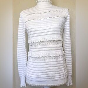 White House Black Market Textured Knit Top